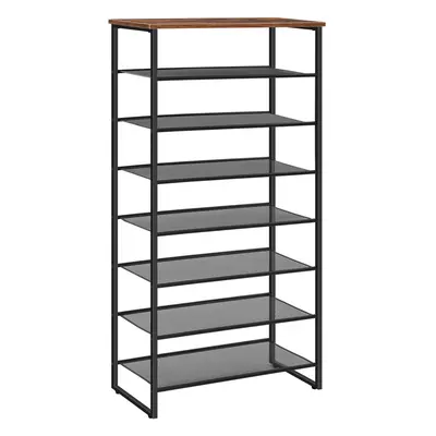 Tall shoe rack, shoe storage rack for pairs of shoes, removable metal mesh, suitable for corrido