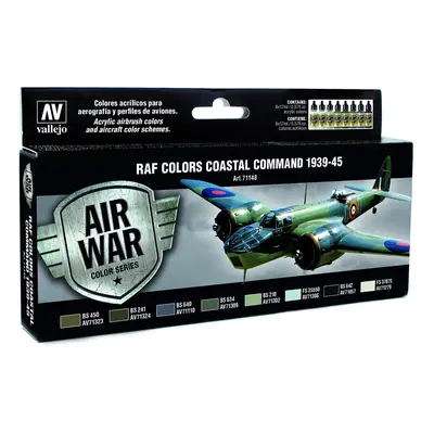 Vallejo"RAF & FAA Coastal Command 1939-45" Model Air Colouring Kit,17 ml (Pack of 8)