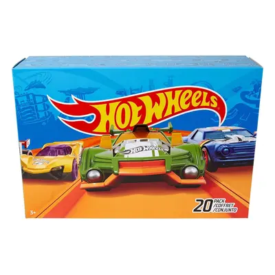 Hot Wheels 20-Car Pack of 1:64 Scale Vehicles, Gift for Collectors & Kids Ages Years Old & Up, D