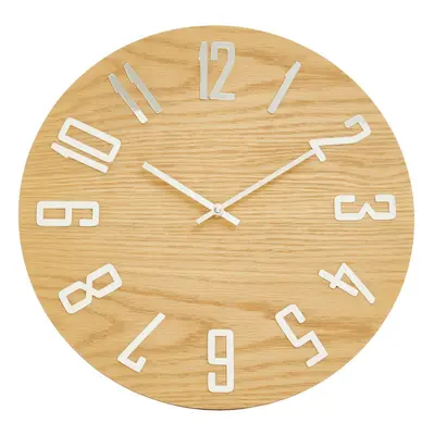 Premier Housewares Vitus Natural Finish Wall Clock