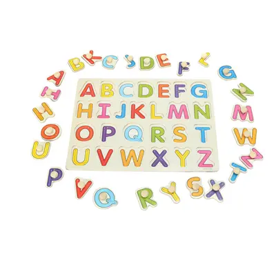 Alphabet ABC Wooden Jigsaw Puzzle Toy Children Kids Learning Educational Gift