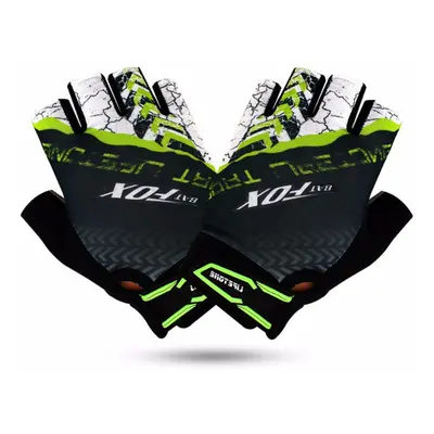 (Green, M) Unisex Bike Gloves Breathable Shockproof Half Finger Gloves for Bicycle Climbing Spor