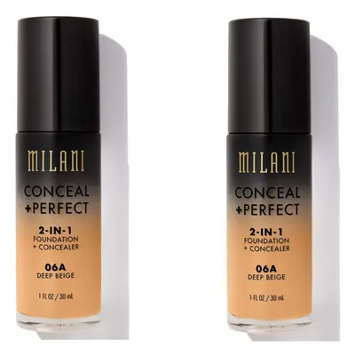 Milani Conceal And Perfect In Foundation + Concealer Deep Beige 30ml x2