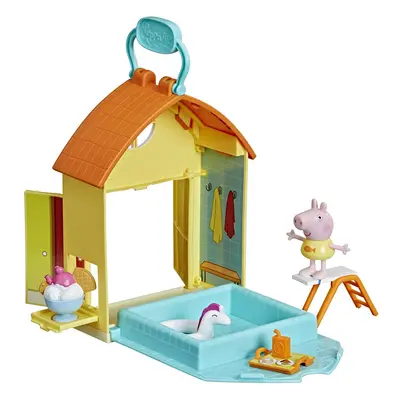 Peppa Pig Peppa's Adventures Peppa's Swimming Pool Fun Playset Preschool Toy, Includes Figure an