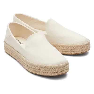 (Not Specified, (Adults')) TOMS Carolina 100% Cotton Women's Natural Espadrilles