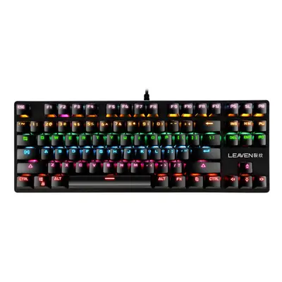 (Black) Keys Wired Mechanical Keyboard Blue Switch Waterproof RGB Backlight Gaming Keyboard for 