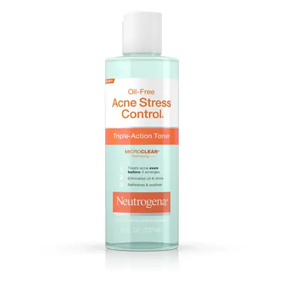 Neutrogena OilFree Acne Stress Control TripleAction Toner Fluid Ounce Pack of