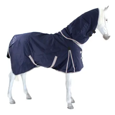 (6', Navy/Silver/Red) Weatherbeeta Comfitec Essential Lite Plus Detachable Neck Horse Turnout Ru