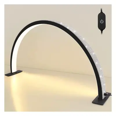 (Half Moon Lamp) Adjustable brightness half-moon desk lamp for eyelash extension, fill light hal