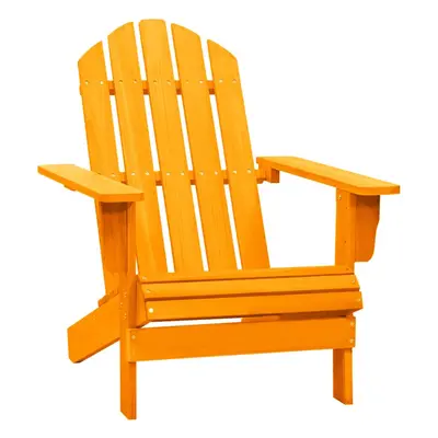 vidaXL Patio Adirondack Chair Solid Fir Wood Orange