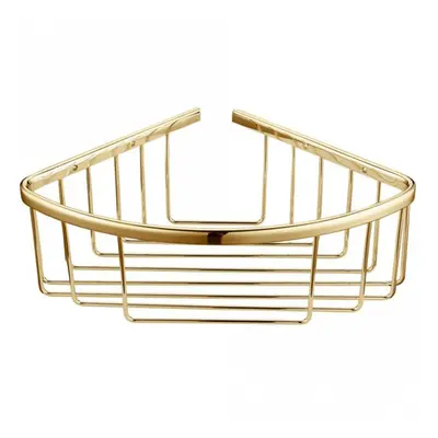 Nes Home Bathroom Brushed Brass Single Corner Basket