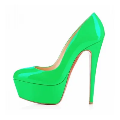 (green, 40) Cross-dresser Unisex Men&apos;s Hot Drag Queen Sexy Round Toe Elegant Arc Platform H