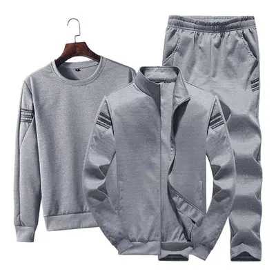 (grey, XXXXXL) Large Size Men&apos;s Autumn Thin Tracksuit Set Pieces Sets