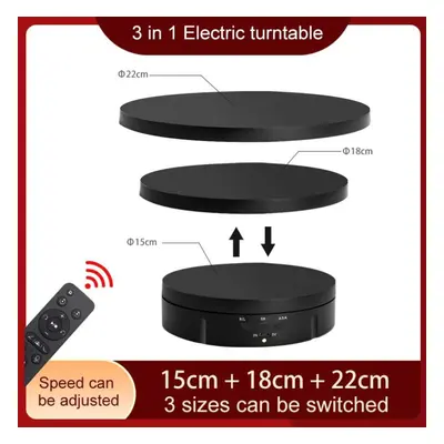 (white) Electric Rotating Visualizer Turntable Speeds Regulation Usb Charge Display Stand For Vi