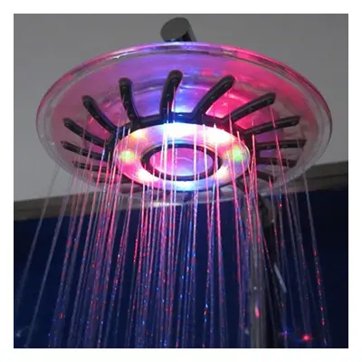 (as the picture) 8" Led Shower Head Rainfall Bathroom Color Glow Light Bath Top Sprayer