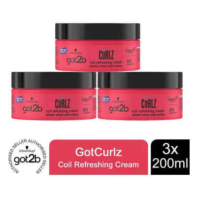 Schwarzkopf Got2b Got Curlz Coil Refreshing Cream, 3x200ml