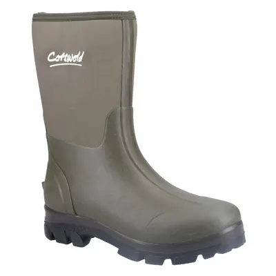 (Green, (Adults')) Cotswold Kensington Leather Green Wellington Boots