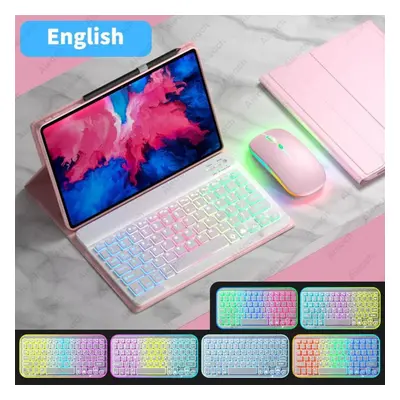 (pink, xiaomi 6/6pro) Bluetooth Keyboard For Xiaomi Pad 5/6 Pro Redmi Pad Se Tablet Case Leather