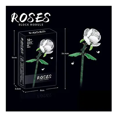 (White) Rose flower building block flower assembly immortal flower