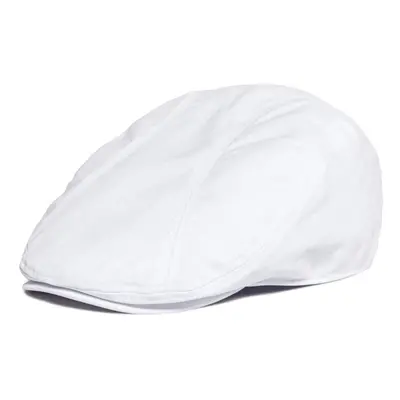 BOTVELA Men Cotton Twill Newsboy Flat Ivy Driving Hat Fitted Cap (Whit