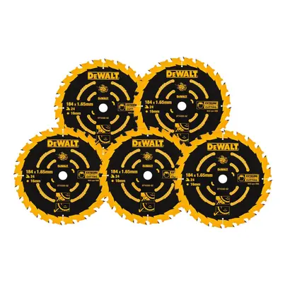 5 x Dewalt DT10302 Circular Saw Blades x x 24T Extreme Framing DWE560