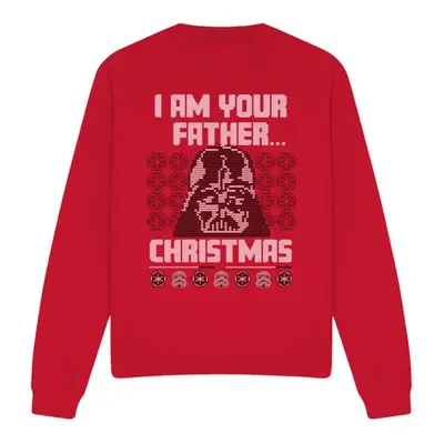 (XXL, Red) Star Wars Unisex Adult Father Christmas Darth Vader Fair Isle Sweatshirt