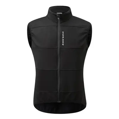 (black, 3XL) Wosawe Winter Warm Cycling Vest Jacket Thermal Fleece Windproof Gilet