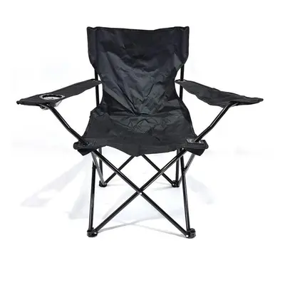 (black) Camping With Backrest Armrest, Leisure Camping, Simple Portable Fishing, Outdoor Folding