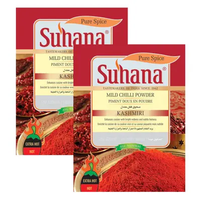 (Suhana Mild Chilli Powder Kashmiri 1Kg, Pack of 2) Suhana Spices Mix Powder -Speed up Cooking P