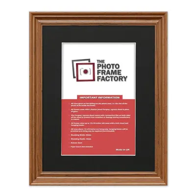 (Dark Oak Frame Black Mount, A2 Pic (A1 Frame)) Picture Frames Swept Style Photo Frames Poster F