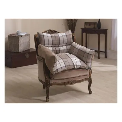 (Brown) Reversible Suede and Fabric Support Chair Nest