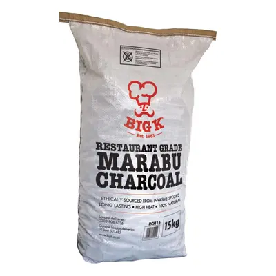 Big K Professional Restaurant Grade Marabu Lumpwood Charcoal, Large 15kg Bag