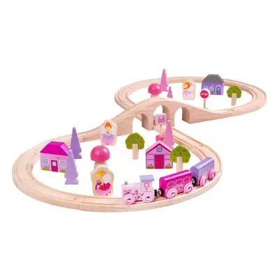 40pc Bigjigs Toys Fairy Figure Of Eight Wooden Train Set