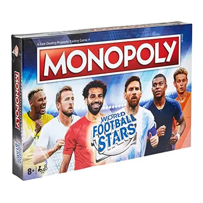 Winning Moves World Football Stars Monopoly Board Game, Play with Cristiano Ronaldo, Lionel Mess