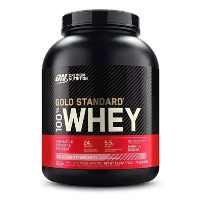 ON Gold Standard 100% Whey Delicious Strawberry Muscle Support & Recovery 5lb