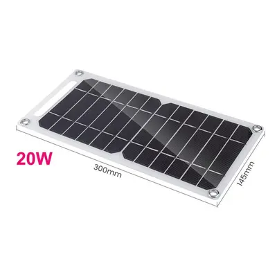 (20W) 30W Solar Panel 5V Polysilicon Flexible Portable Outdoor Waterproof Solar Cell Car Ship Ca