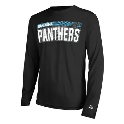 New Era NFL Men's MEASURED LS POLY DRI-TEK TEE PANTHERS BLACK Size MXL