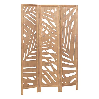 3 Panel Room Divider VERNAGO Light Wood cm cm