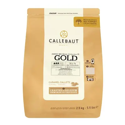 Callebaut Finest Belgian Chocolate Gold Caramel Callets 2.5kg (Case of 4)