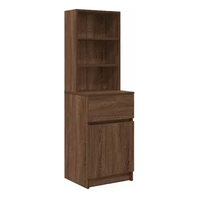 (brown oak) vidaXL Bedside Cabinet Grey Sonoma 39x35x125 cm Engineered Wood bedside table