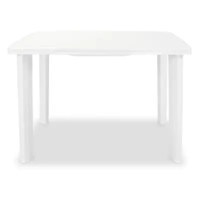 vidaXL Garden Table 39.8"x26.8"x28 Plastic White Outdoor Table Camping Table