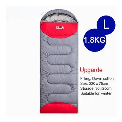 (Standard 1.8KGLeftG) Camping Sleeping Bag Ultralight Waterproof Season Warm Envelope Backpackin