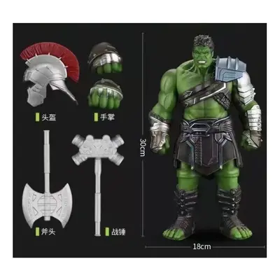 (with weapon) 35cm Big Size Avengers Marvel Thor Ragnarok Hands Moveable Hammer Battle Axe Gladi