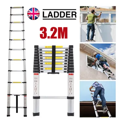 3.2M Portable Telescopic Ladder Aluminum Multi-Purpose Extendable