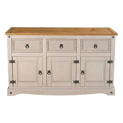 Corona Grey Sideboard Door Solid Pine Mexican Drawer Cupboard