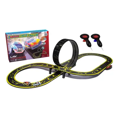 Micro Scalextric Car Race Track Sets for Kids Age 4+ - Law Enforcer Track Builder Construction S