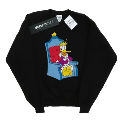 (4XL, Black) Disney Mens Donald Duck King Donald Sweatshirt