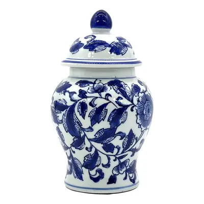 Galt International Decorative Ceramic Ginger Jar with Lid Tea Storage Home Decor Jar Jingdezhen 