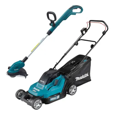 Makita DLM432Z Twin 18v 36v LXT Cordless 43cm Lawn Mower + DUR181 Grass Strimmer