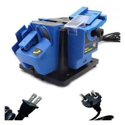 (blue, US plug) Multifunction Electric Knife Drill Sharpener Machine Household Grinding Tool Sha